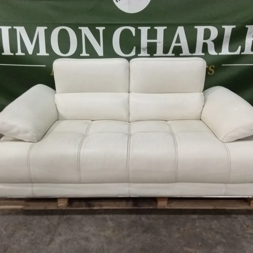 DESIGNER 2 SEATER LEATHER SOFA