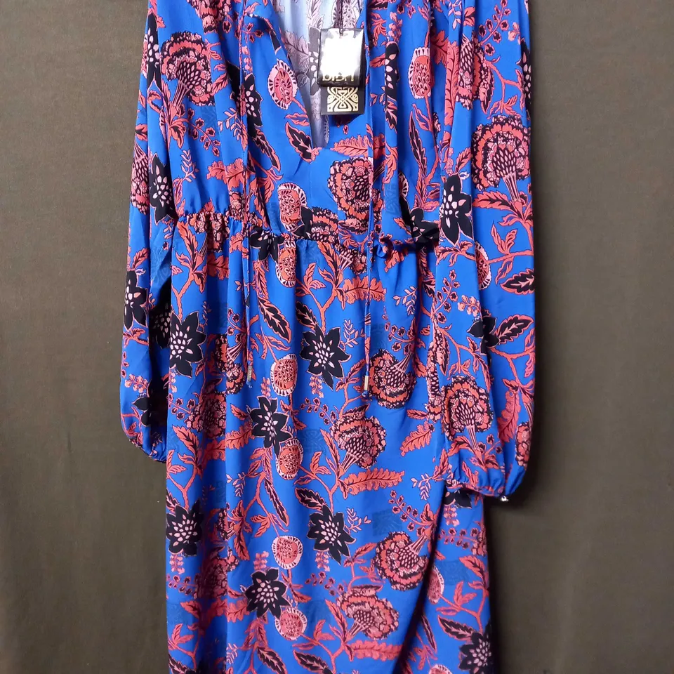BIBA SMOCK DRESS IN PAISLEY FLORAL DESIGN - 14(L)