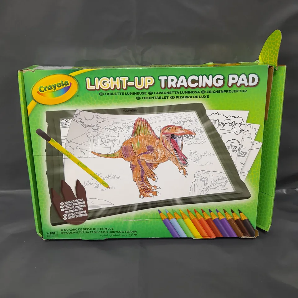 BOXED CRAYOLA DINOSAUR LIGHT-UP TRACING PAD