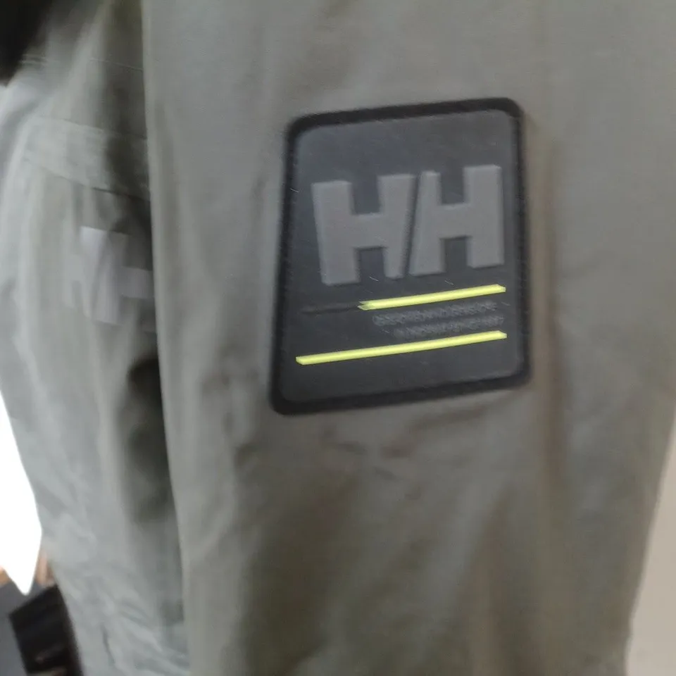 MENS HELLY HANSEN PARKA COAT DARK GREEN - MEDIUM 