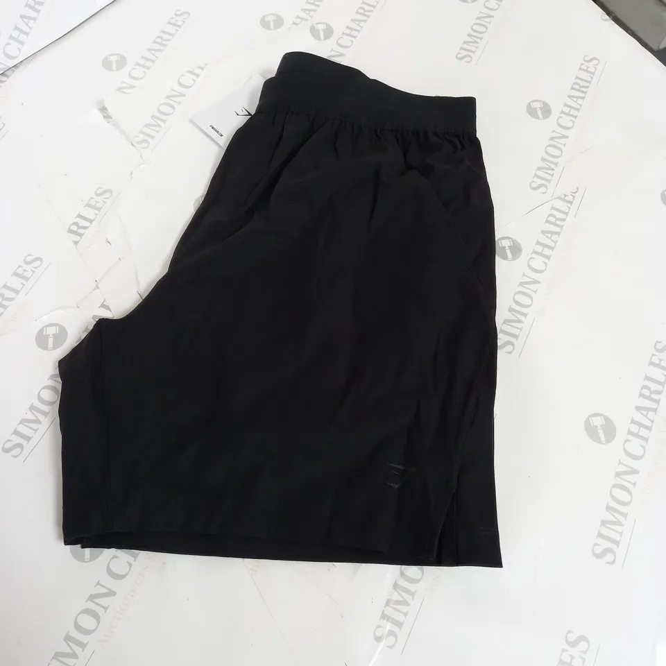 GYM SHARK STUDIO 6" SHORTS - BLACK - LARGE