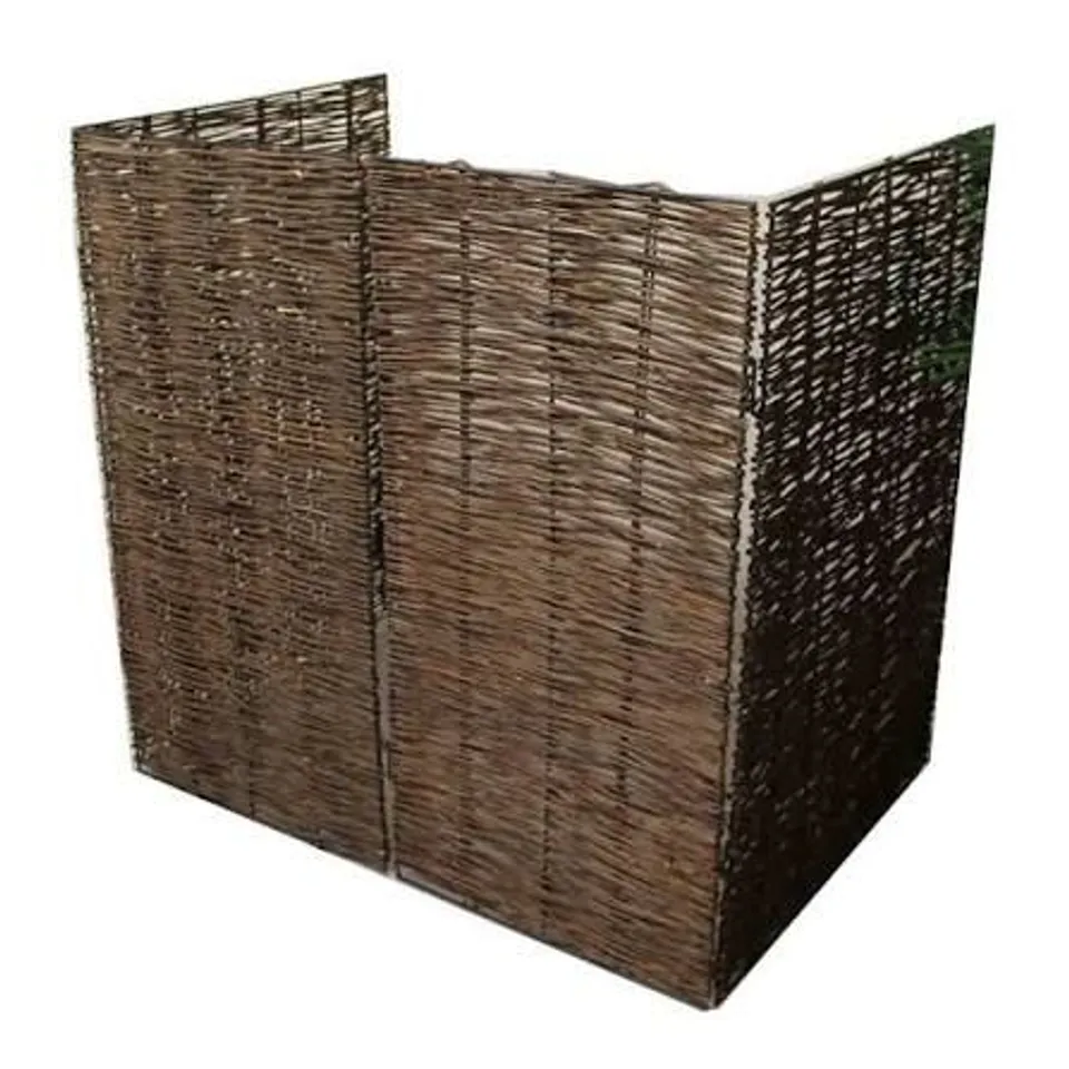 BOXED WILLOW WHEELIE BIN SCREEN (DOUBLE)