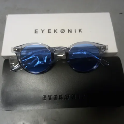 BOXED EYEKONIK CLEAR BLUE FRAMED GLASSES