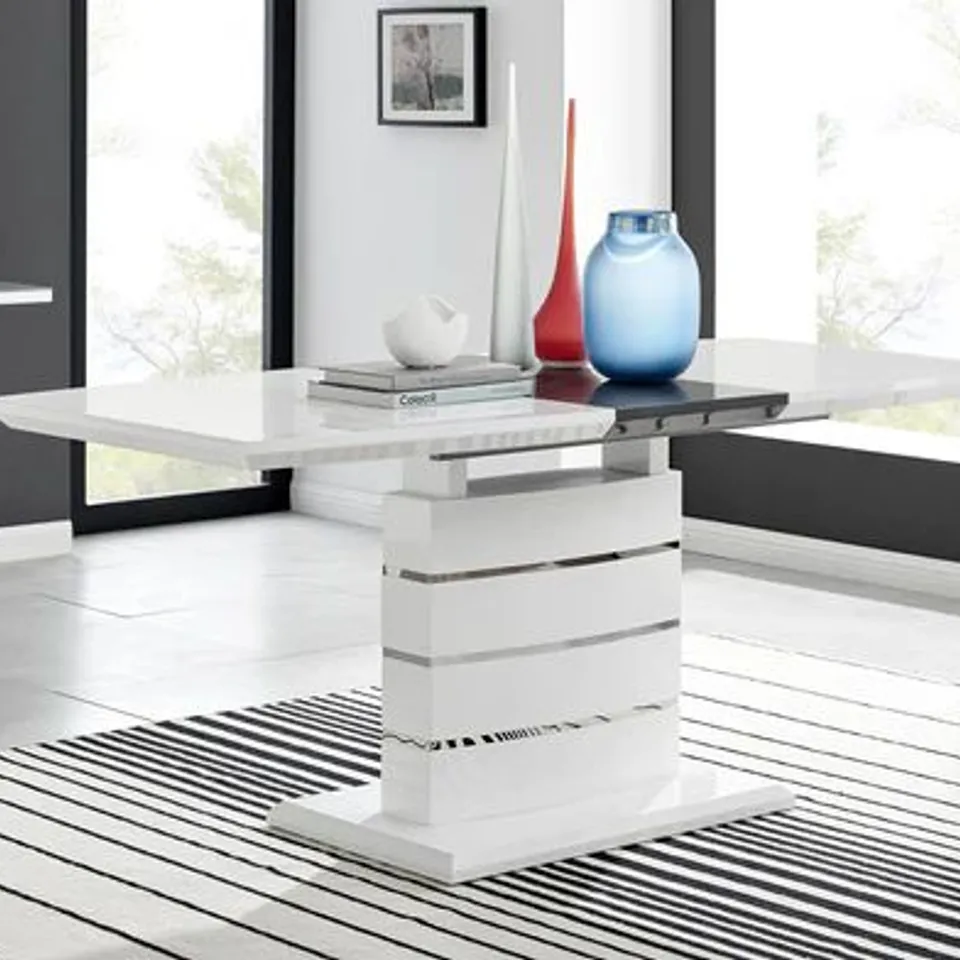 BOXED DESIGNER MILAN EXTENDING DINING TABLE TOP CARRARA MARBLE CERAMIC TOP ONLY