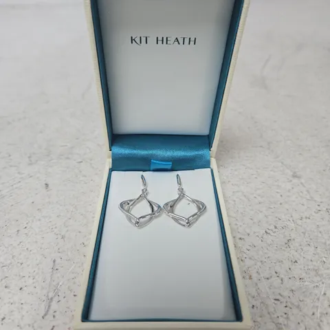 KIT HEATH SILVER TONE DROP EARRINGS