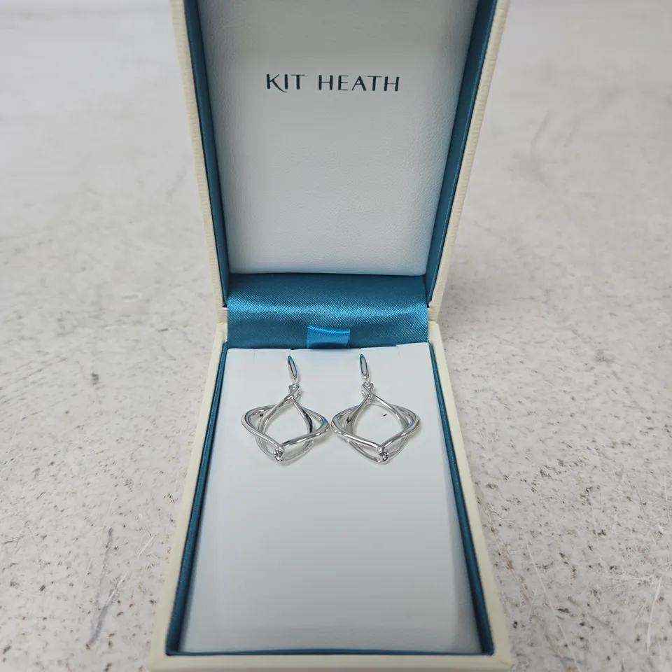 KIT HEATH SILVER TONE DROP EARRINGS