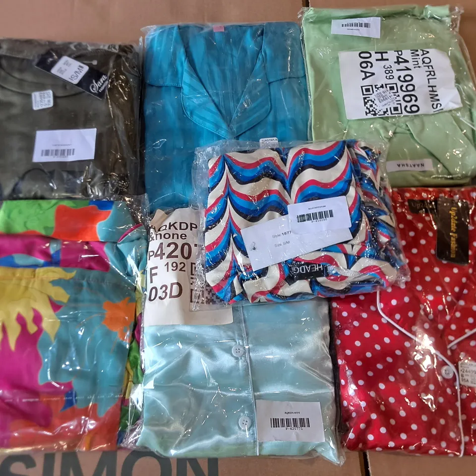 PALLET CONTAINING A LARGE QUANTITY OF ASSORTED BAGGED CLOTHING ITEMS IN VARIOUS SIZES