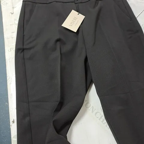 VIVERE LULA BLACK SMART TROUSERS - SIZE 12