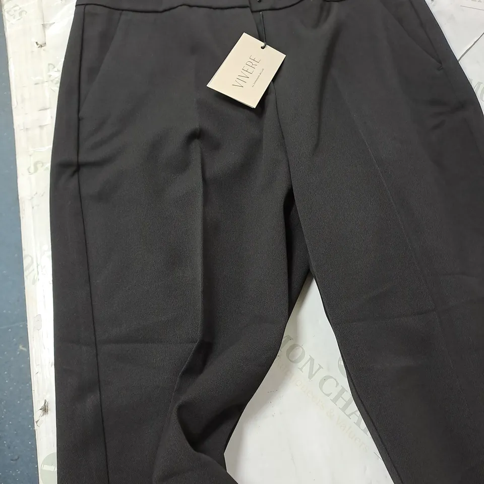 VIVERE LULA BLACK SMART TROUSERS - SIZE 12