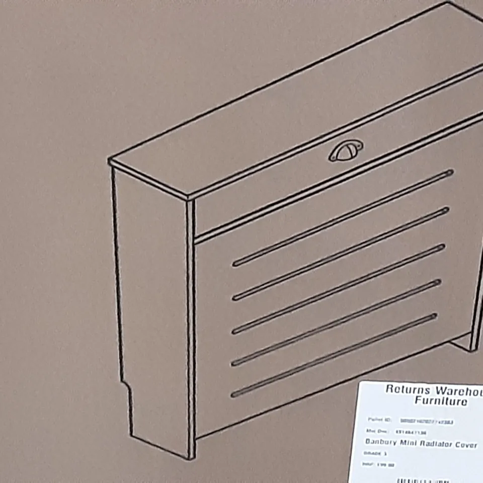 BOXED MINI RADIATOR CABINET IN GREY AND OAK EFFECT 
