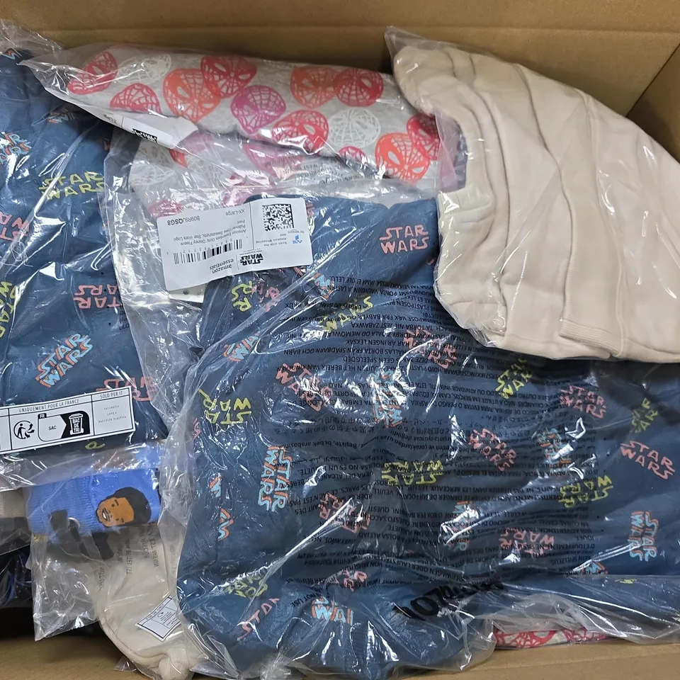 LARGE BOX OF APPROX 20 ASSORTED CLOTHING ITEMS