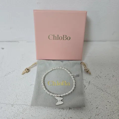 BOXED CHLOBO SILVER BUTTERFLY BRACELET
