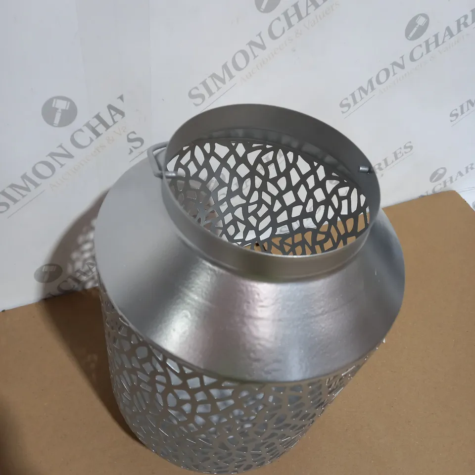 OUTLET ALISON CORK METAL LEAF LANTERN