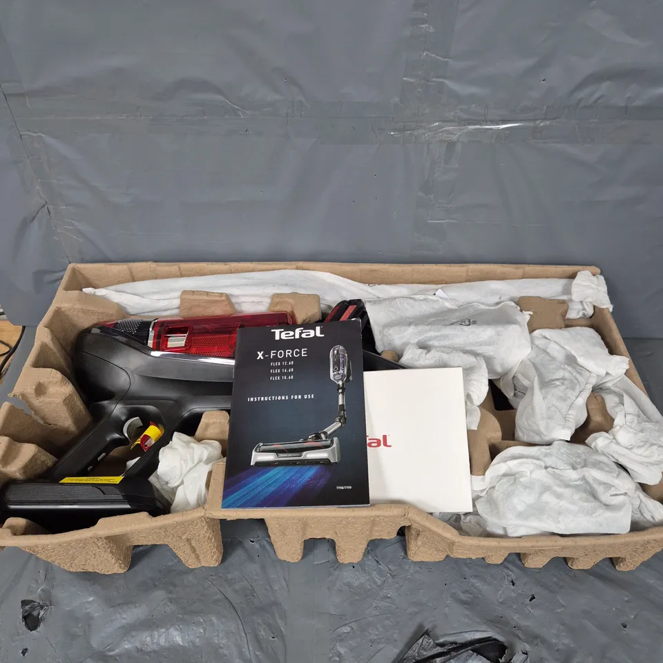 TEFAL X-FORCE FLEX 12.60 VACUUM CLEANER IN GREY/RED