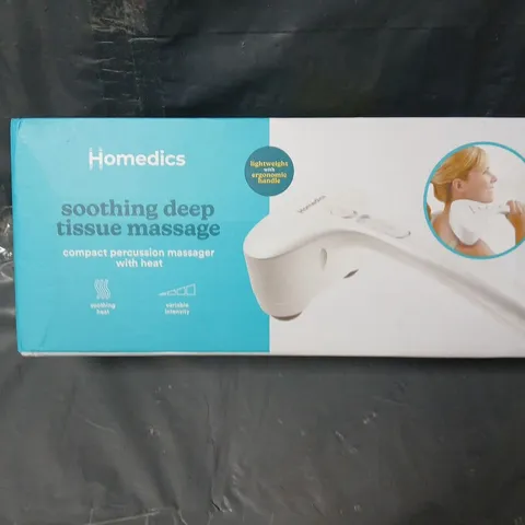 HOMEDICS SOOTHING DEEP TISSUE MASSAGE – COMPACT PERCUSSION MASSAGER WITH HEAT (MODEL PA-MHA-GB 4724)