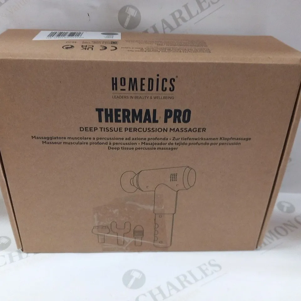 BOXED HOMEDICS THERMAL PRO DEEP TISSUE PERCUSSION MASSAGER