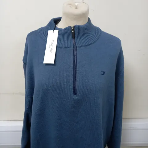 CALVIN KLEIN 1/4 ZIPPED CARDIGAN SZE XXXL