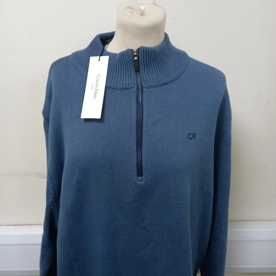 CALVIN KLEIN 1/4 ZIPPED CARDIGAN SZE XXXL