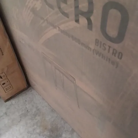 BOXED BOXED BOLERO BISTRO SQUARE STAINLESS STEEL TABLE 660MM - WHITE 