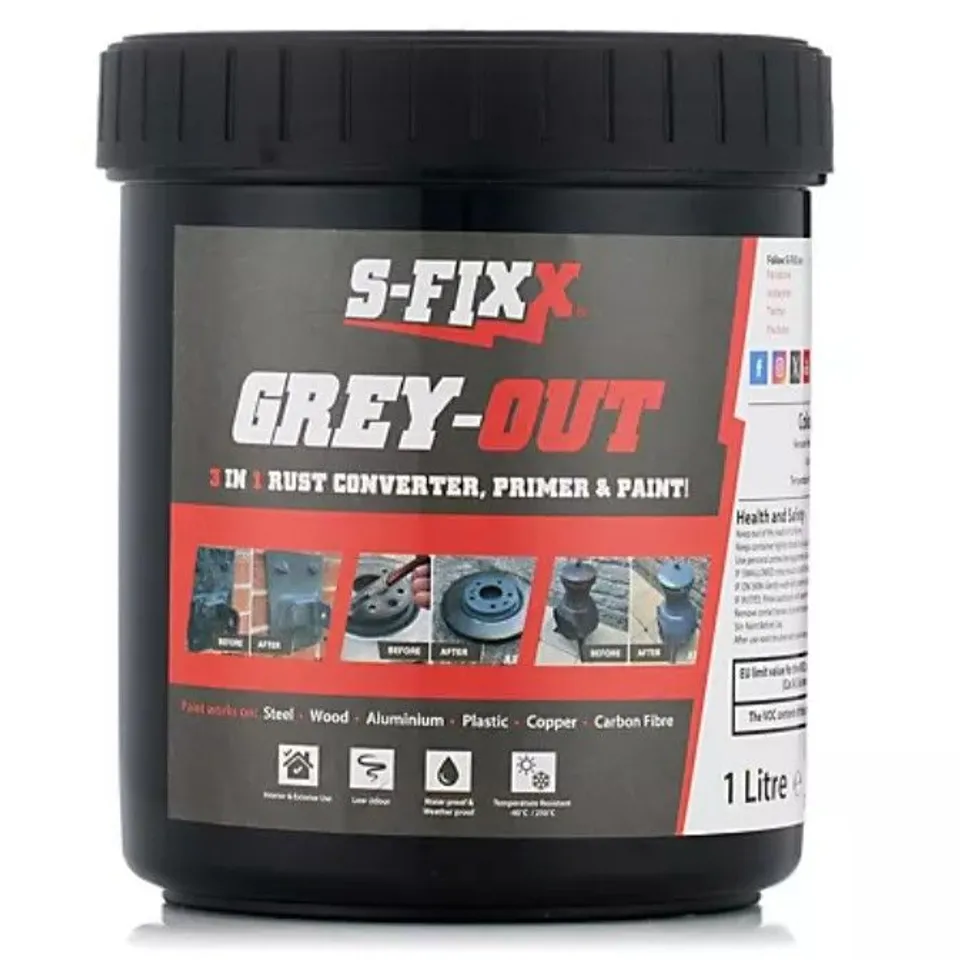 BOXED SFIXX RUST CONVERTER & PRIMER PAINT IN SAGE (1 LITRES)