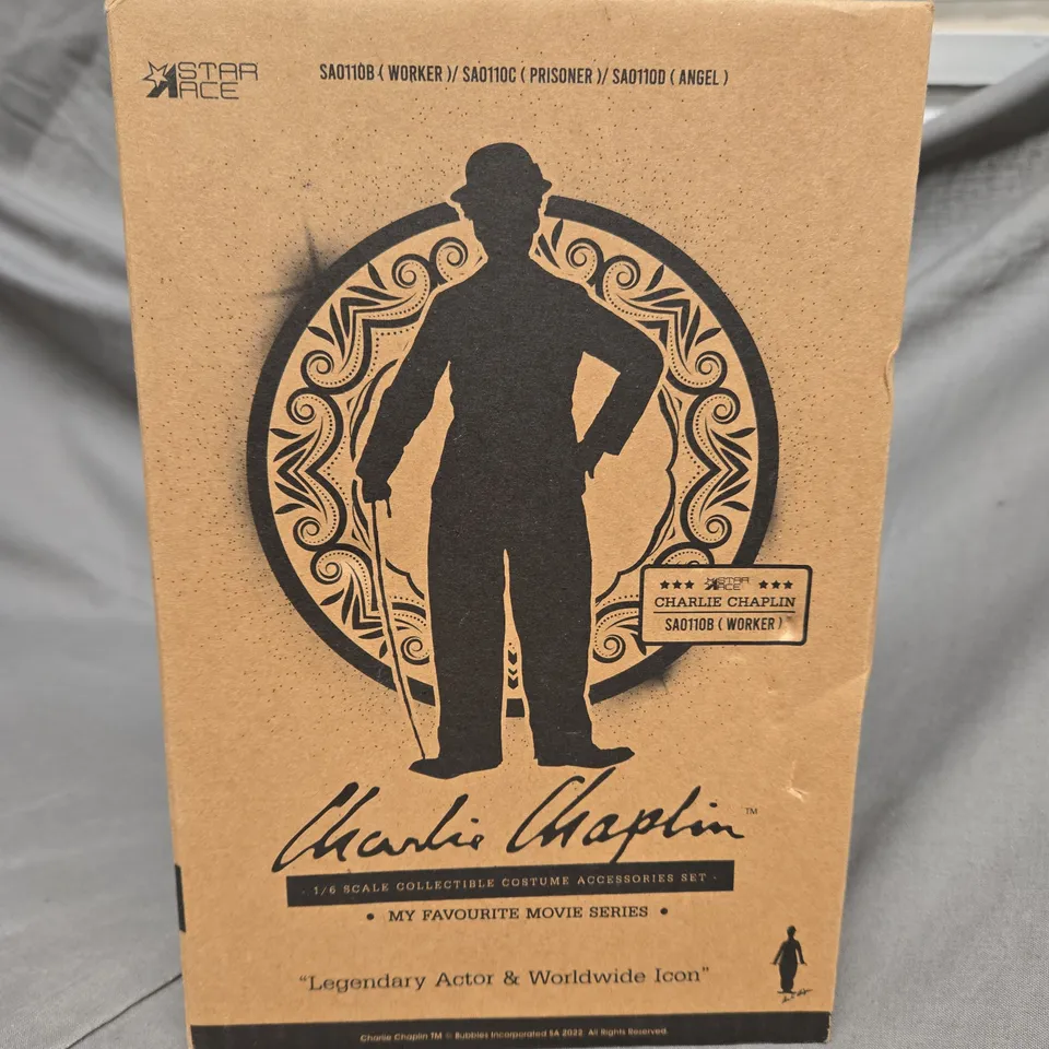 BOXED CHARLIE CHAPLIN 1/6 SCALE COLLECTIBLE COSTUME ACCESSORIES SET - WORKER SA0110B