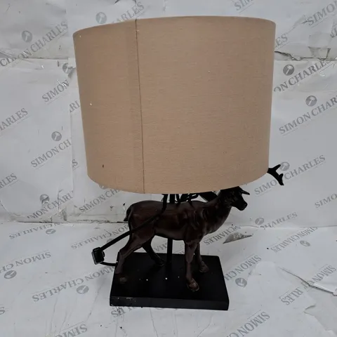 ALISON CORK ANIMAL TABLE LAMPS - BRASS STAG