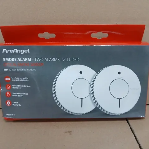 BOXED FIREANGEL PAIR OF SMOKE ALARMS