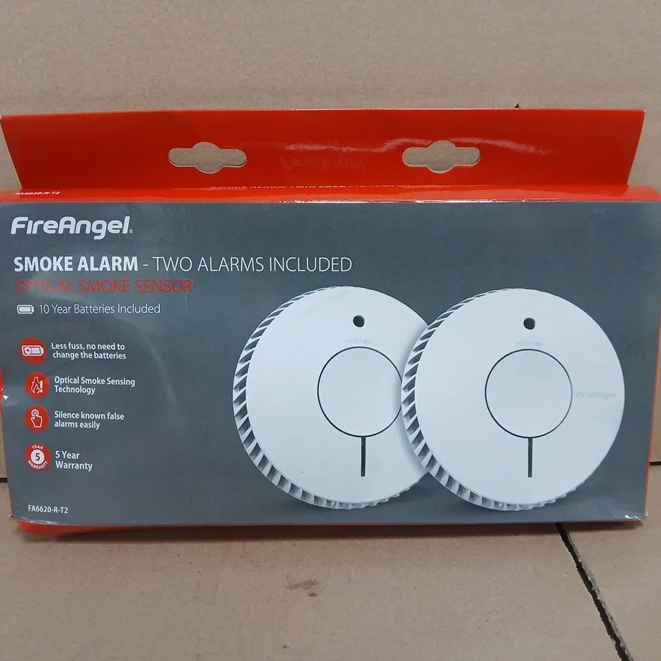 BOXED FIREANGEL PAIR OF SMOKE ALARMS