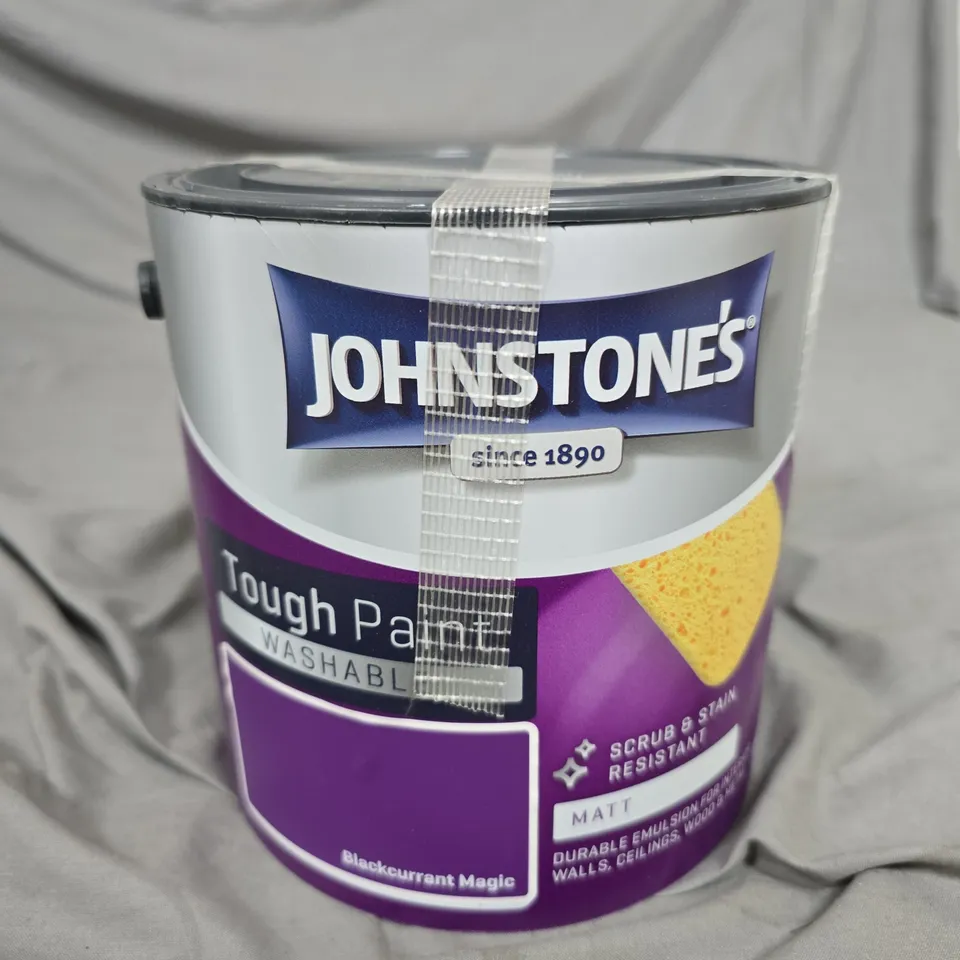 JOHNSTONES TOUGH PAINT WASHABLE MATT EMULSION – 2.5 L – BLACKCURRANT MAGIC