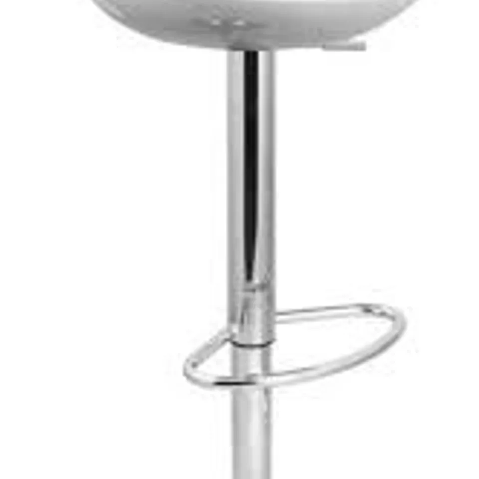 BOXED 2 X SERAPHINA SORRENTO HEIGHT ADJUSTABLE SWIVEL BAR STOOL- WHITE- (2 boxes)