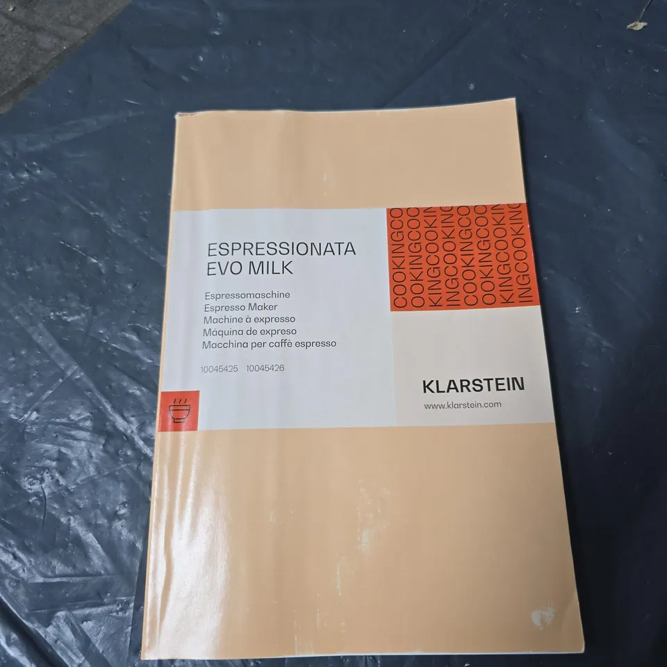 KARLSTEIN ESPRESSIONATA EVO MILK ESPRESSO MAKER WITH MANUAL