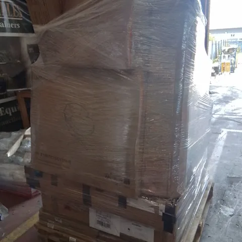 PALLET OF ASSORTED FLAT PACKED PRODUCTS AND FURNITURE TO INCLUDE;OFFICE CHAIR,LEISURE CHAIR,SHELVING UNIT,STOOL
