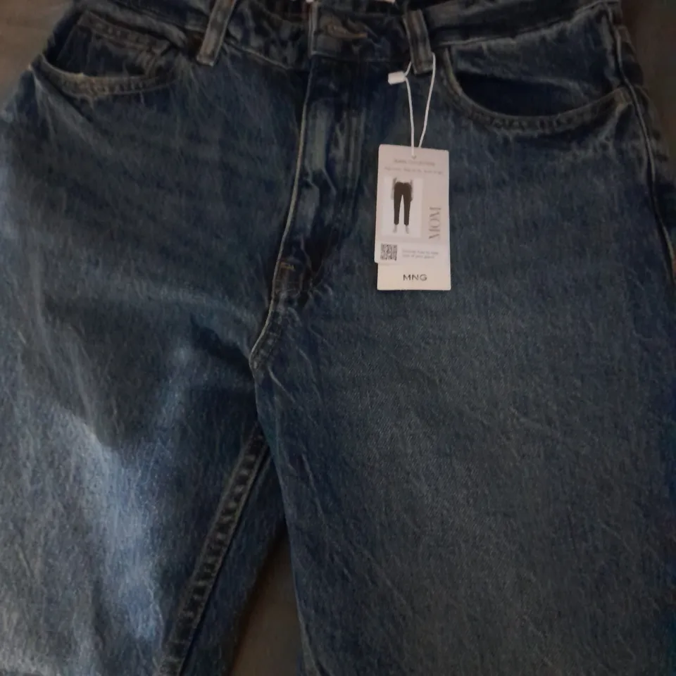 MANGO MOM JEANS SIZE 10 REGULAR-FIT ANKLE-LENGTH HIGH-WAIST  