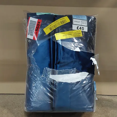 BAGGED LIEV BLUE VELVET EYELET ROOM DARKENING CURTAINS // 168 X 213CM (1 ITEM)