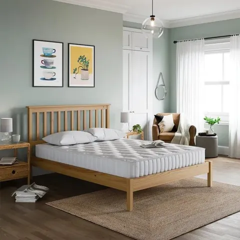 BOXED SYDNEY WOODEN BED - NATURAL // SIZE: DOUBLE (2 BOXES)