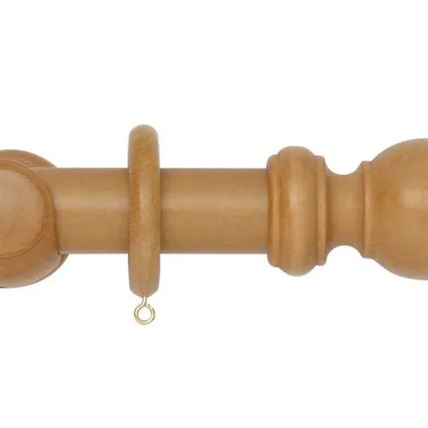 BRAND NEW BOXED WOODLINE 35mm POLE SET LIGHT OAK 150cm // SKU: 10101R/150/LO