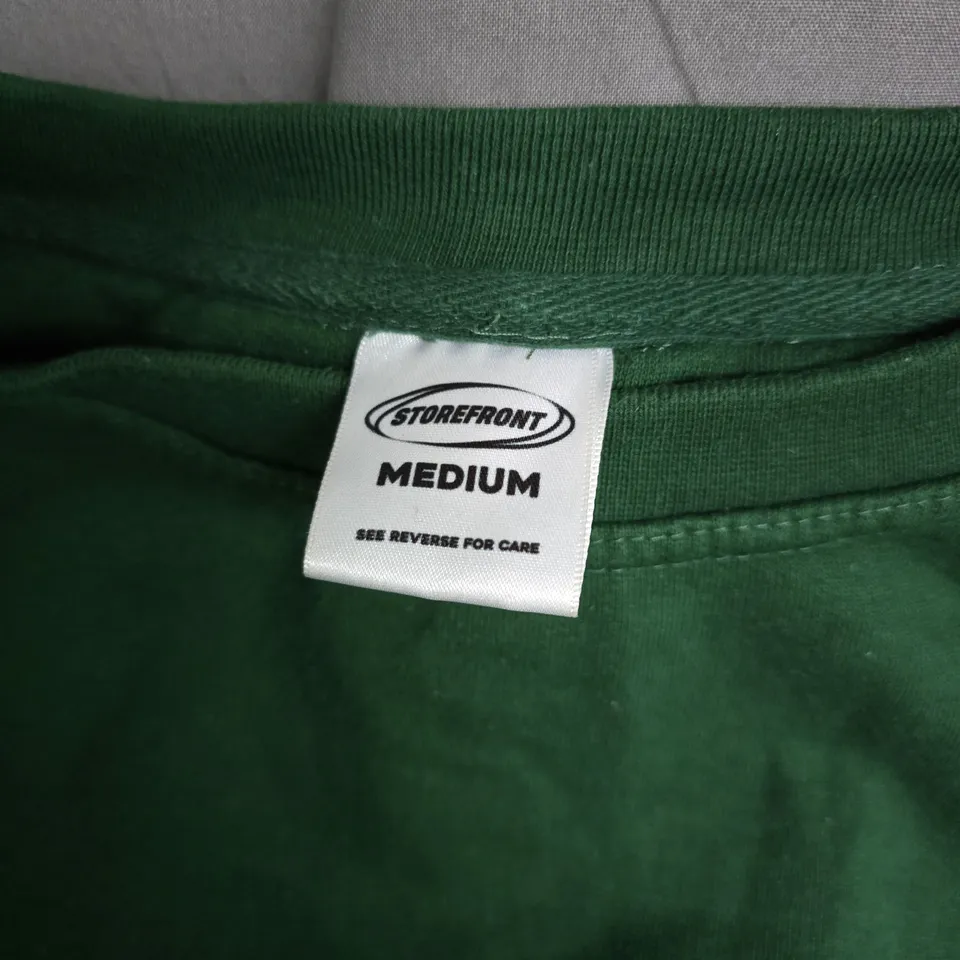 STOREFRONT SPORTS IRISH JUMPER IN GREEN - SMALL