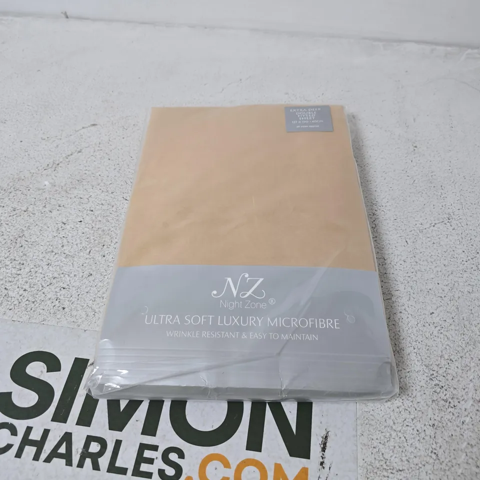 NZ NIGHT ZONE ULTRA SOFT LUXURY MICROFIBRE EXTRA DEEP DOUBLE FITTED SHEET – 137 X 190 CM + 40 CM
