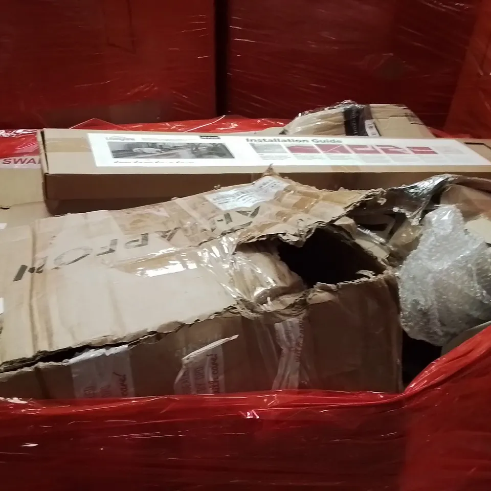 PALLET OF ASSORTED HOUSEHOLD GOODS AND PRODUCTS TO INCLUDE;FLOOR TILES,RETRACTABLE SAFETY GATE,EXERCISE BIKE