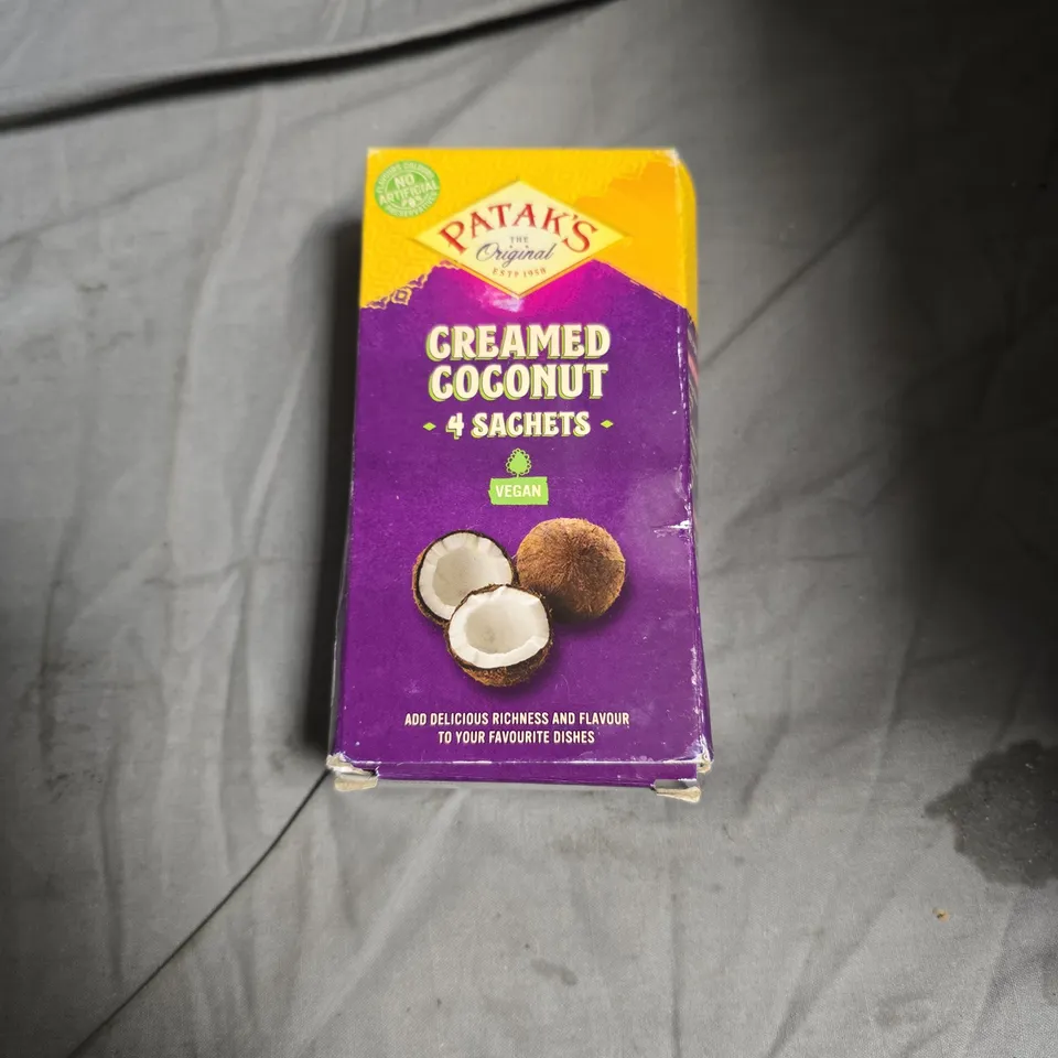 APPROXIMATELY 8 ASSORTED FOOD ITEMS INCLUDING GIANT BRADLEYS BUBBLE GUM , CAFE DIRECT COFFEE AND PATAKS CREAMED COCONUT