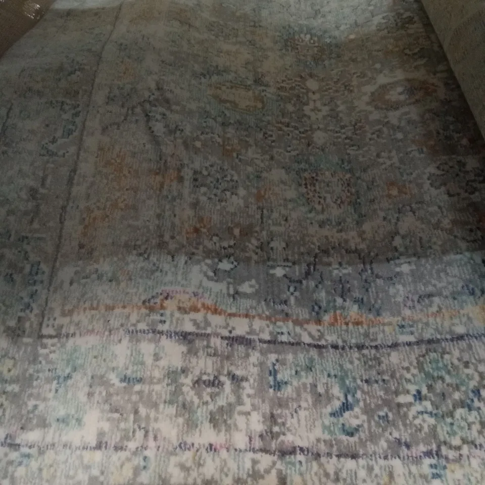 ATTAMORE LOOPED GREY/BLUE/YELLOW RUG 120X180CM