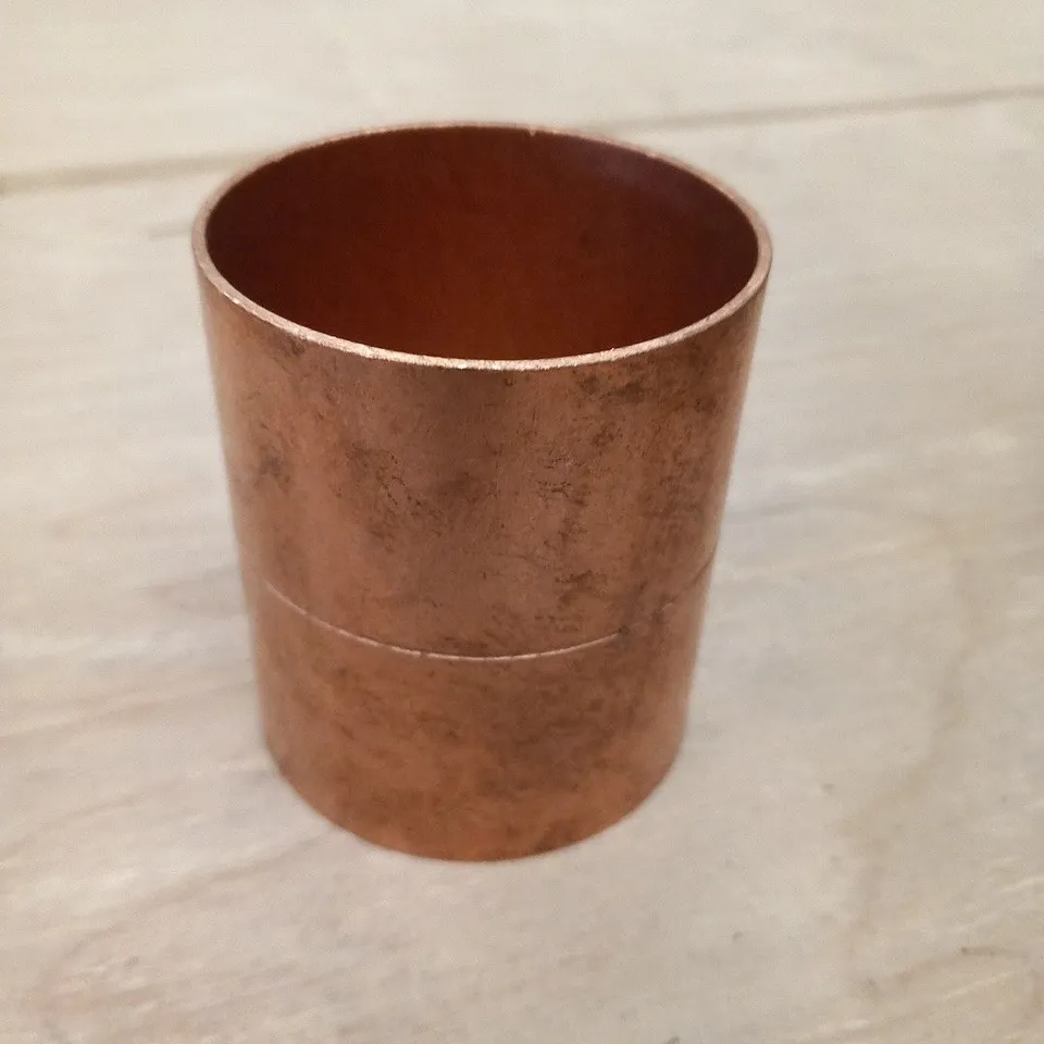 APPROXIMATELY 65 CENTER COPPER STRAIGHT COUPLING 54MM TO 54MM