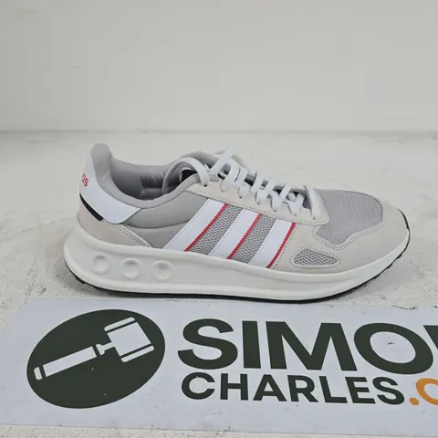 ADIDAS GREY/WHITE/RED TRAINERS SIZE 10 UNBOXED