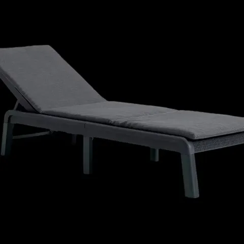 BOXED KETER ATLAS SUN LOUNGER WITH CUSHION - GRAPHITE
