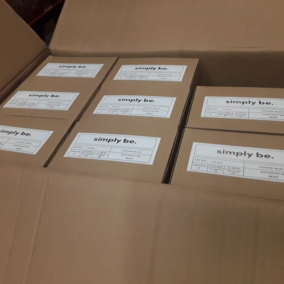 BOXED BRAND NEW SIMPLY BE JUPITER EXTRA WIDE SHOES SIZE 8 BLACK COLOUR APPROXIMATELY 9 PIECES 