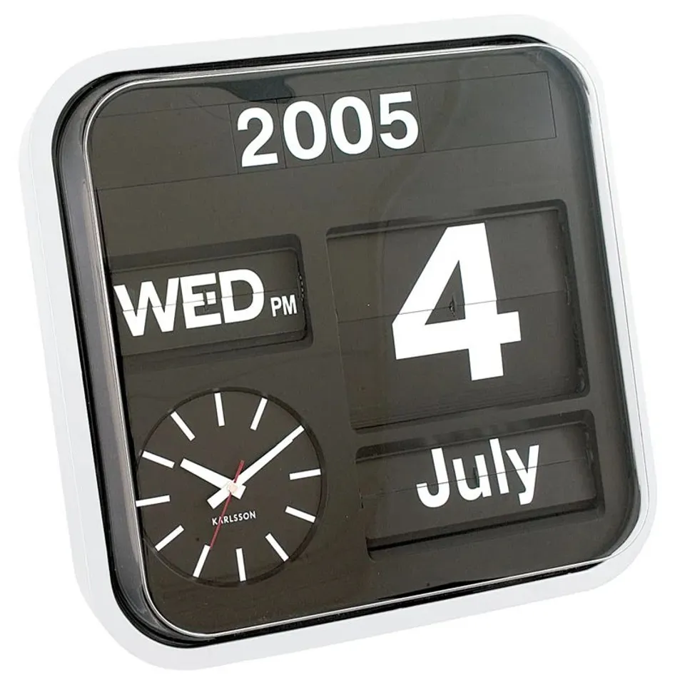 BOXED BIG FLIP SILENT WALL CLOCK (1 BOX)