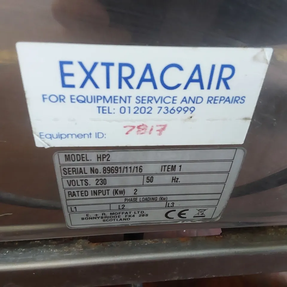 MOFFAT HP2 COMMERCIAL PLATE WARMER, DISPENSER