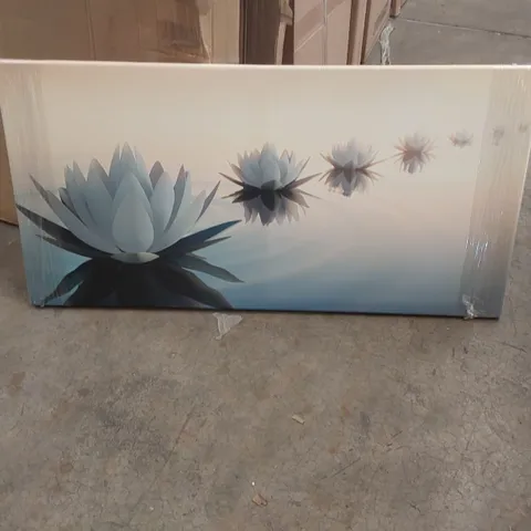 BOXED LOTUS FLOWERS WRAPPED CANVAS PRINT (1 BOX)