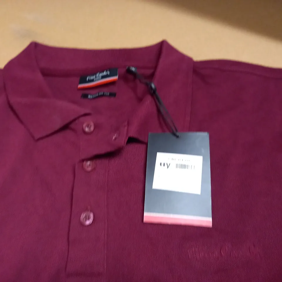 PIERRE CARDIN POLO IN BURGHUNDY - XL