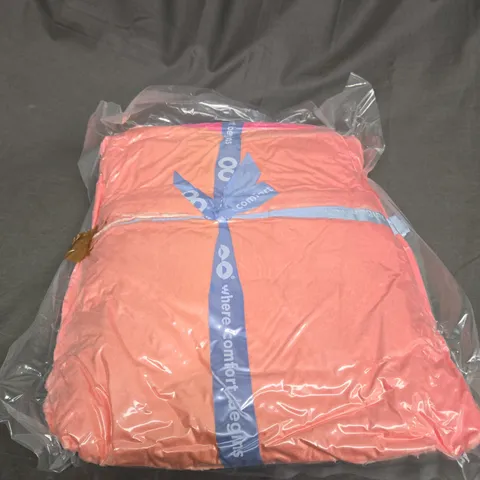 SEALED OODIE HOODED OVERSIZED BLANKET - ORANGE AND PINK